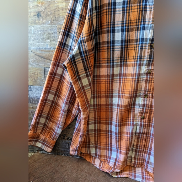 Miami Dolphins Upcycled Handcrafted Dip Dyed Bleached Flannel Shirt - Picture 12 of 13